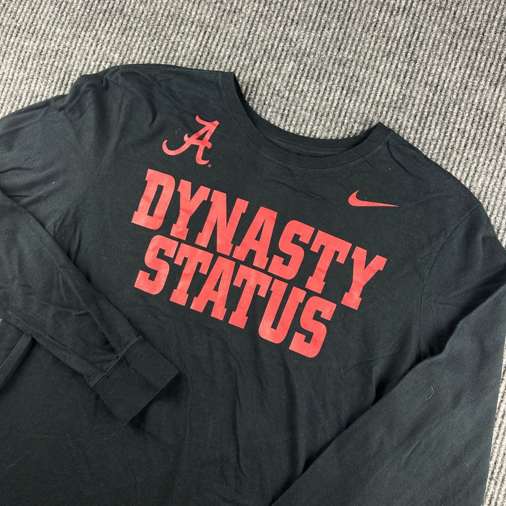 Nike Alabama Crimson Tide Dynasty Status Long Sleeve Shirt Mens XL Black 2015